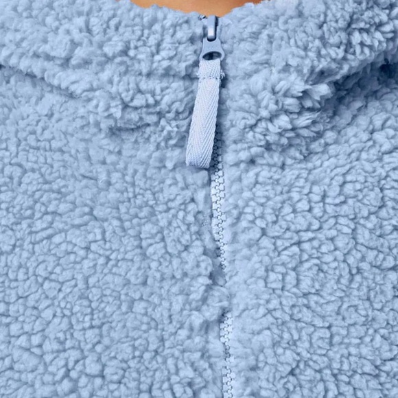 MONDETTA Girls Long Sleeve Sherpa Half Zip Pull Over - Picture 3 of 5